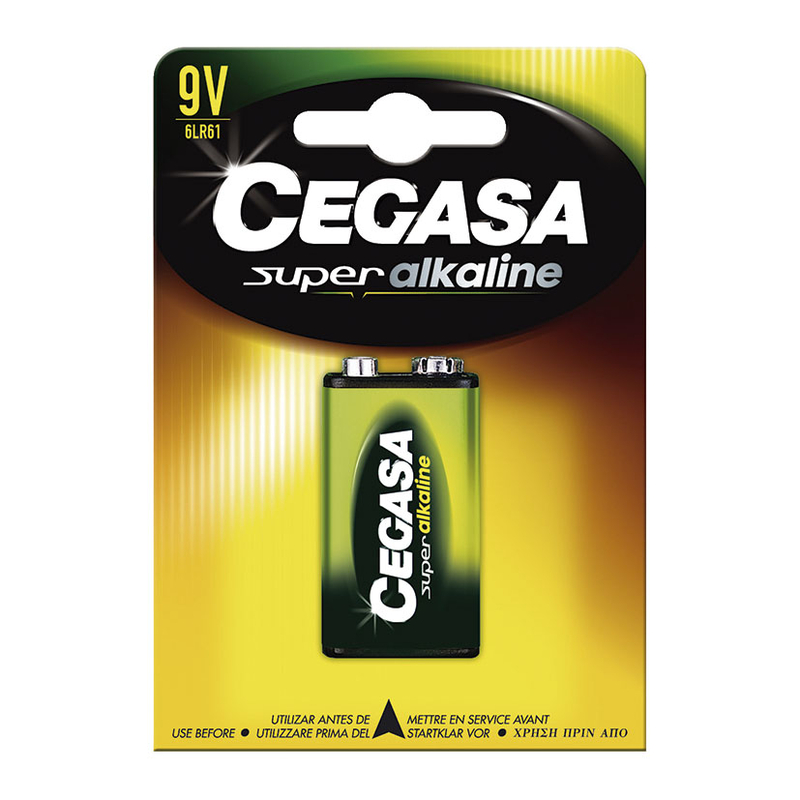 Pila alcalina CEGASA 6LR61 Super Alcaline. 12 unidades