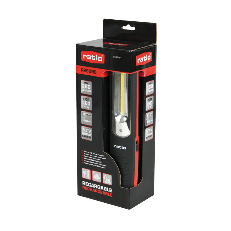 Linterna portátil LED RATIO recargable R260BS