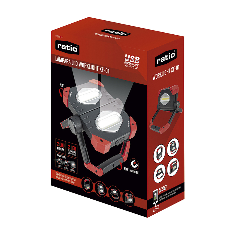 Lámpara de trabajo Led RATIO Worklight XF-01