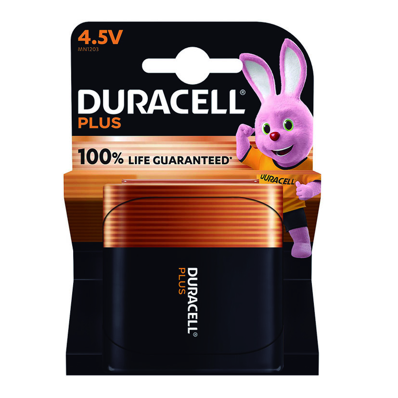 Pila alcalina 3LR12 (4,5V) DURACELL Plus. 10 unidades