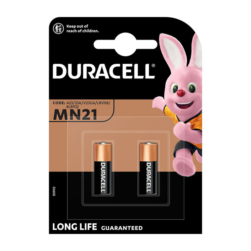 Pila alcalina 23A (MN21) DURACELL Gama Security. 20 unidades