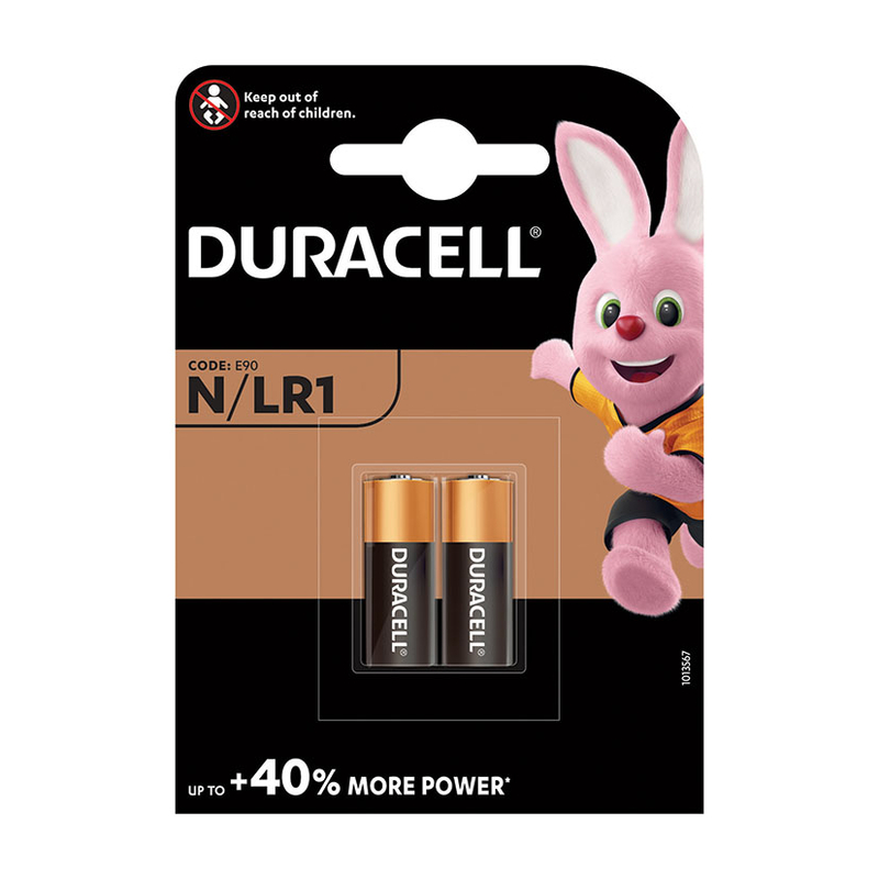 Pila alcalina N (LR1) DURACELL Gama Security. 20 unidades