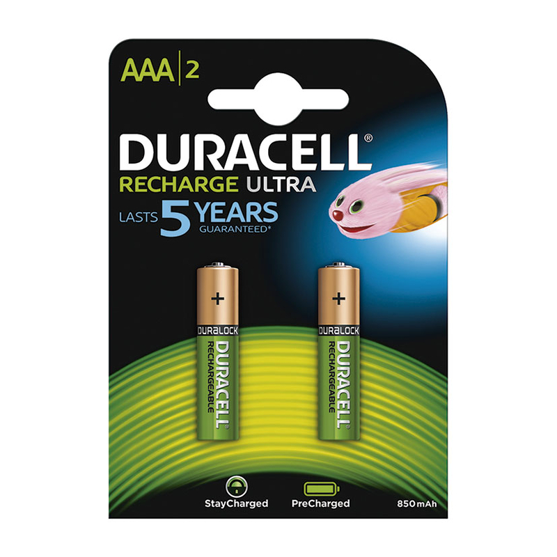 Pila recargable AAA (LR3) DURACELL. 20 unidades