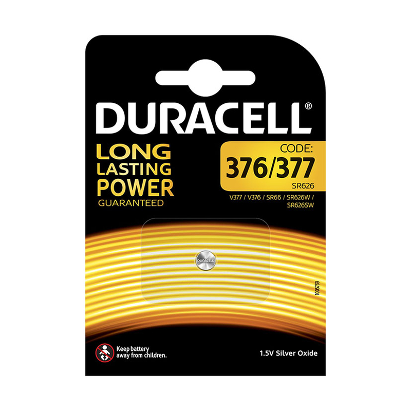 Pila botón D376/377 DURACELL long Lasting Power