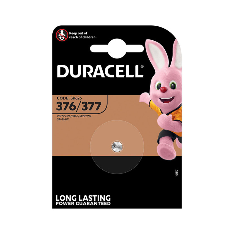 Pila botón D376/377 DURACELL long Lasting Power