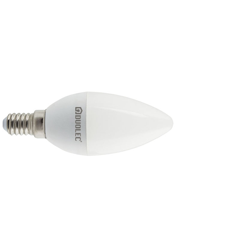 Bombilla Led vela DUOLEC E14 luz cálida 5w