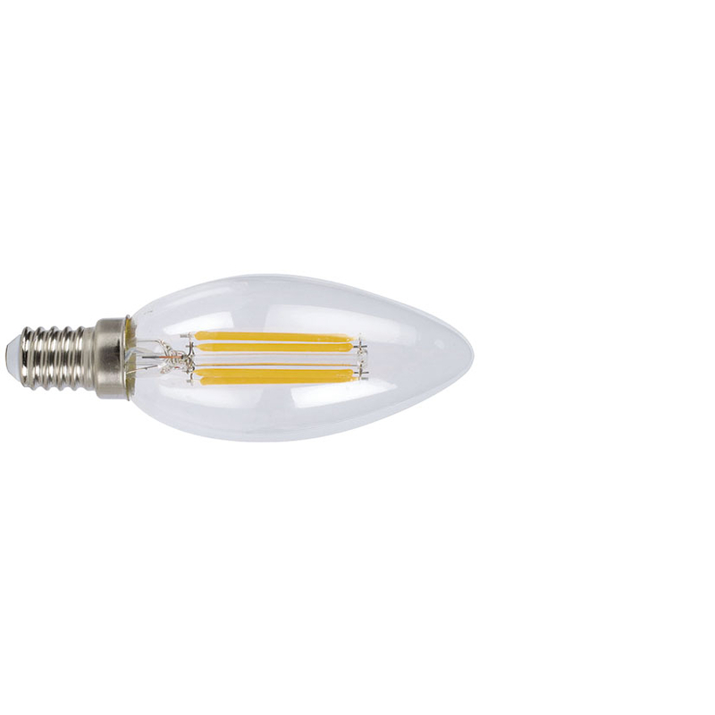 Bombilla con filamento Led vela DUOLEC E14 luz cálida 4W