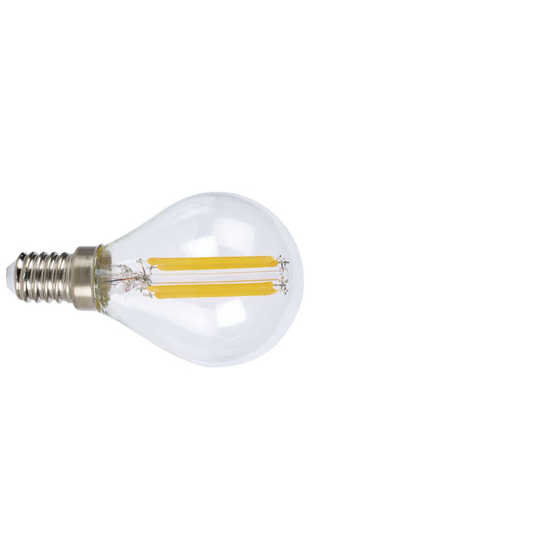 Bombilla con filamento Led mini globo transparente DUOLEC E14 luz cálida 4 W