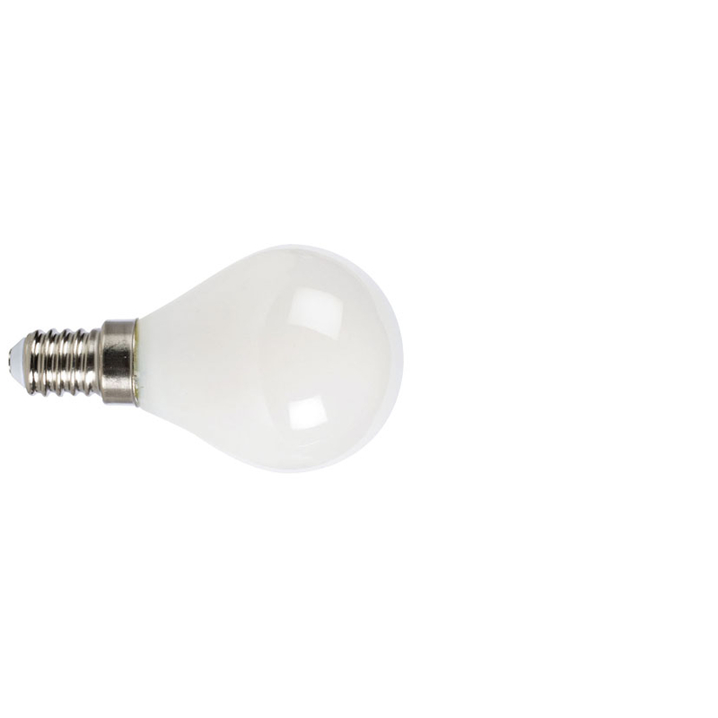Bombilla con filamento Led mini globo opal DUOLEC E14 luz cálida 4W