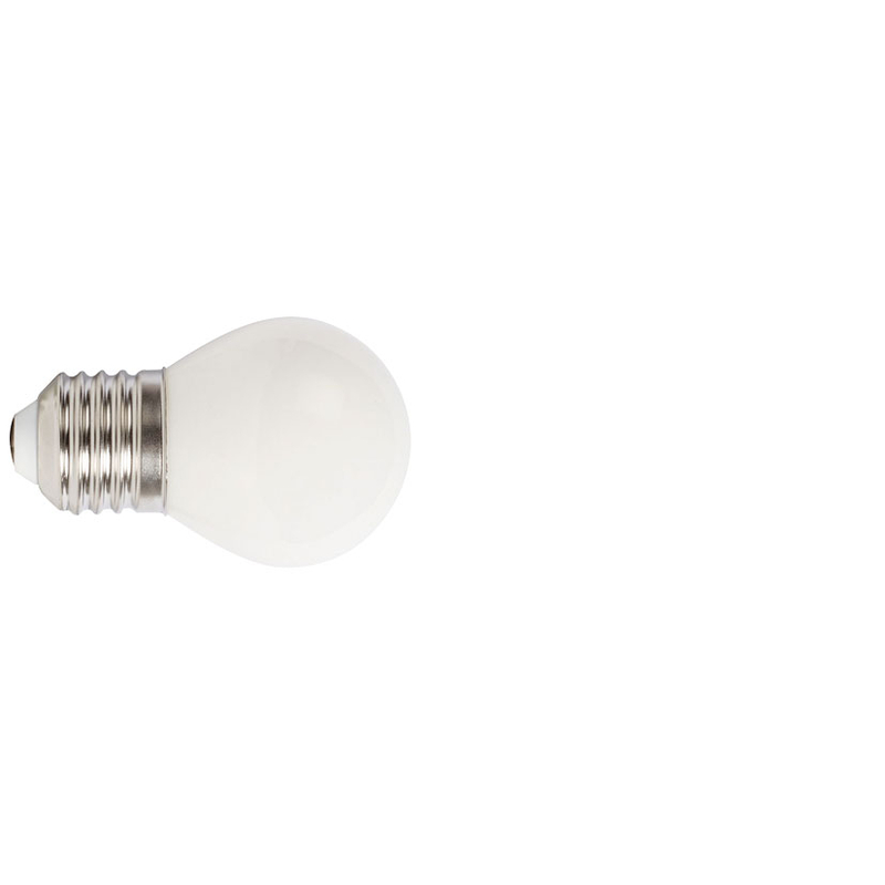 Bombilla con filamento Led mini globo opal DUOLEC E27 luz cálida 4 W