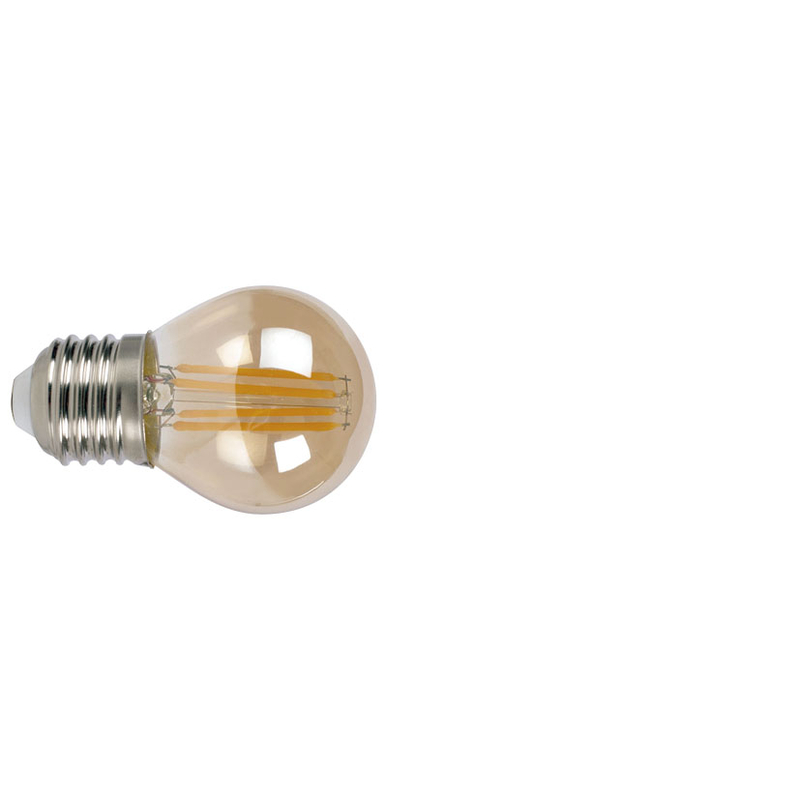 Bombilla con filamento Led mini globo vintage DUOLEC E27 luz cálida 4 W