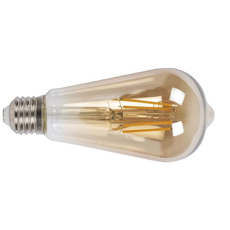 Bombilla con filamento LED pera vintage DUOLEC E27 luz cálida 8 W