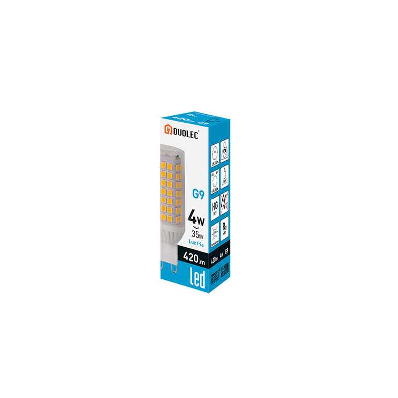 Bombilla Led G9 DUOLEC luz fría 3,3 W