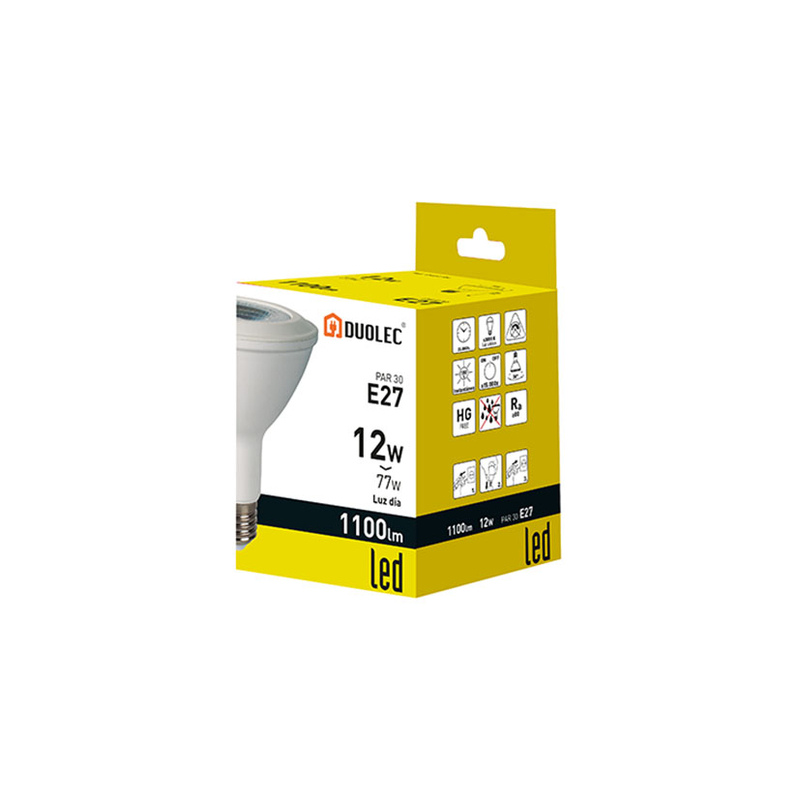Bombilla Led DUOLEC Par 30 E27 luz neutra 12 W
