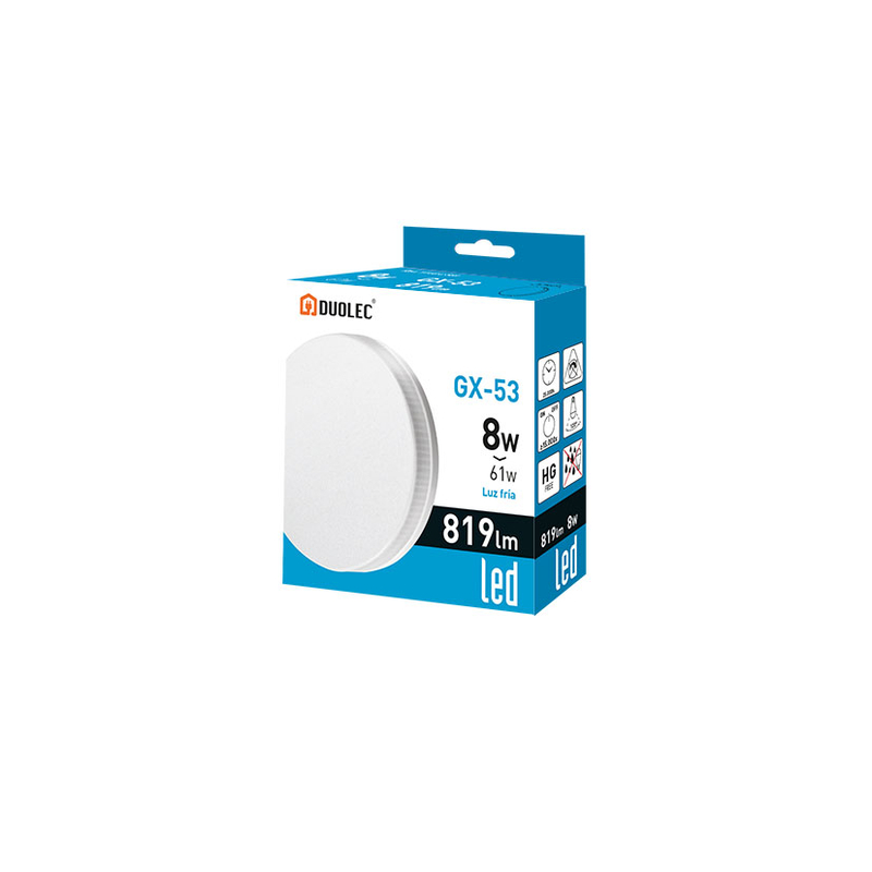 Bombilla Led DUOLEC GX-53 luz fría