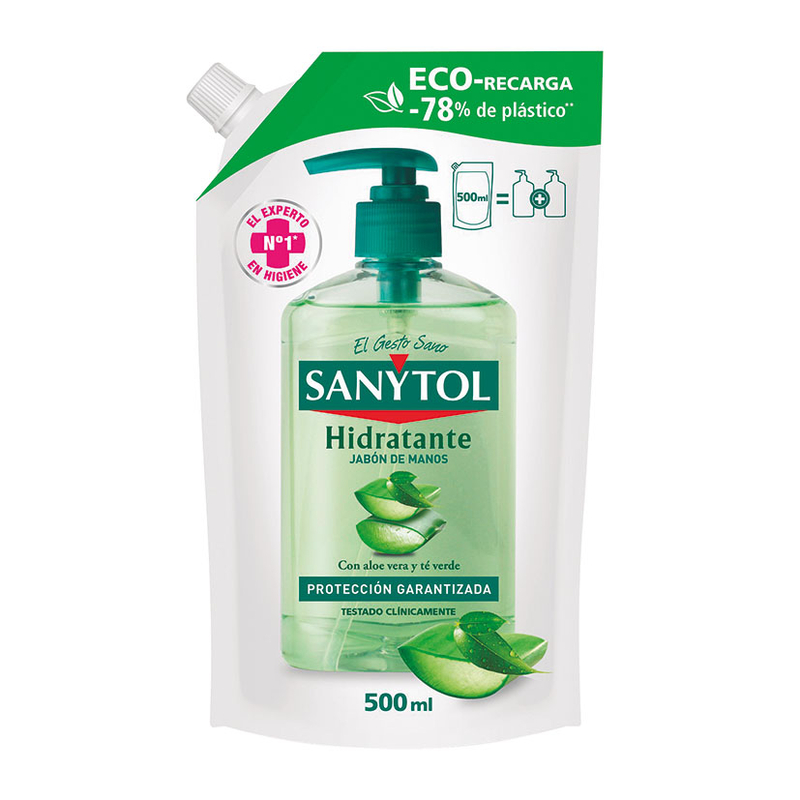Eco-recarga Jabón manos hidratante SANYTOL 500 ml
