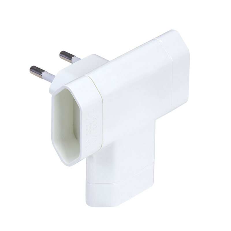 Adaptador enchufe triple SIMON lateral plano