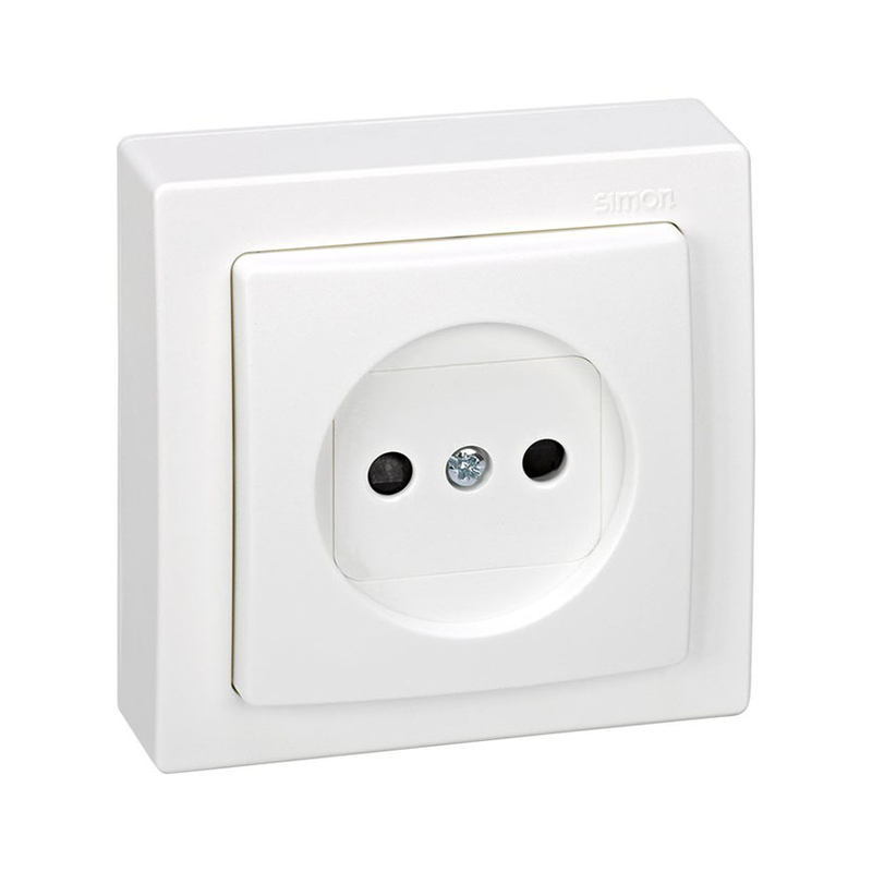 Base enchufe bipolar superficie SIMON 73 Loft blanco