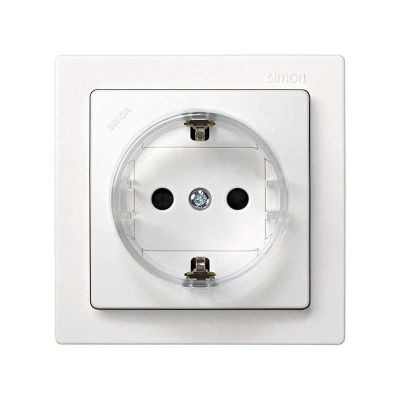 Base enchufe bipolar schuko superficie SIMON 73 Loft blanco