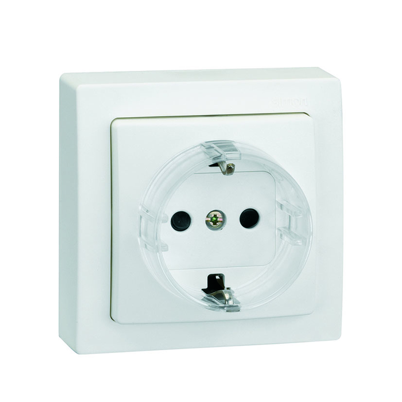 Base enchufe bipolar schuko superficie SIMON 73 Loft blanco