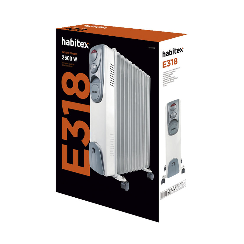 Radiador de aceite serie E318 HABITEX 1500/2500 W