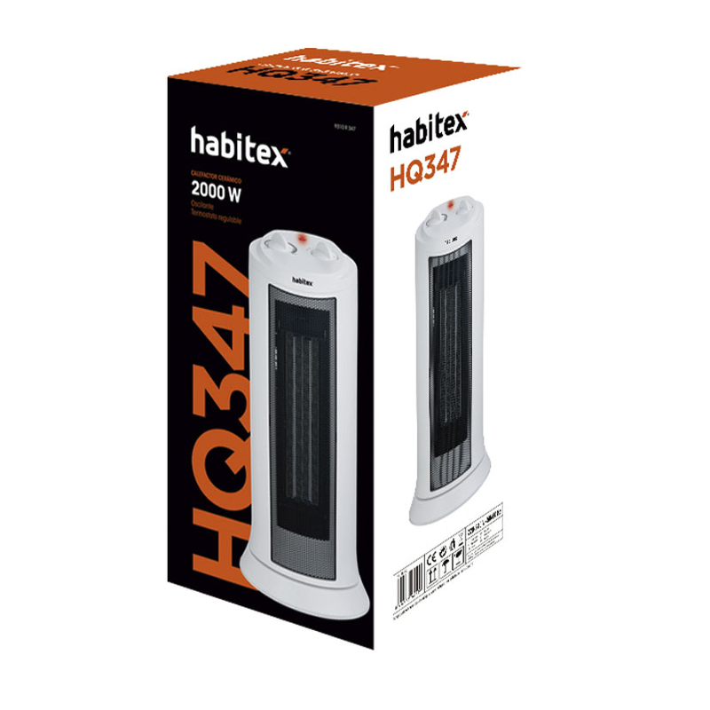 Calefactor cerámico torre HABITEX HQ347 2000 W