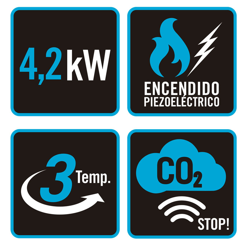 Estufa de gas HABITEX llama azul EG355