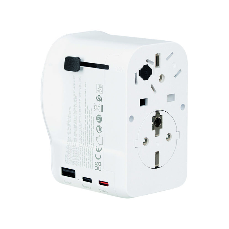 Adaptador de viaje universal SIMON con USB-C y USB-A