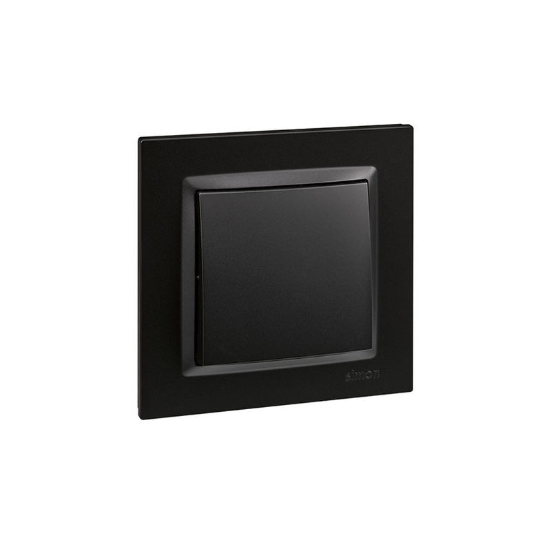 Conmutador cruce empotrable SIMON S10 Negro