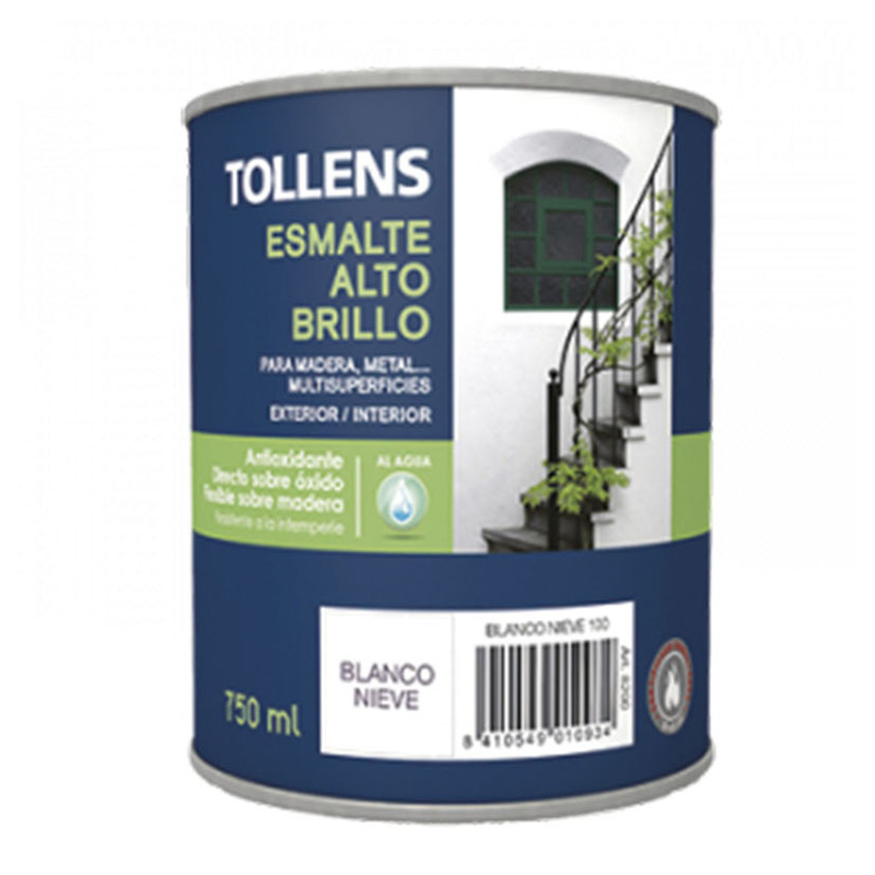 Esmalte al agua TOLLENS alto brilllo 750 ml