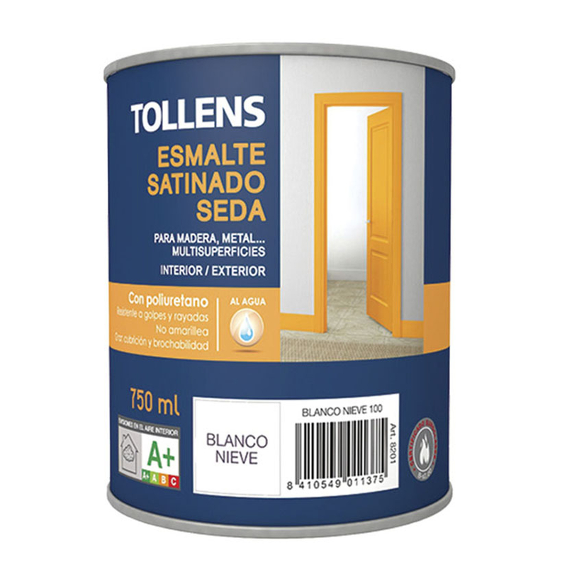 Esmalte al agua TOLLENS satinado seda 750 ml