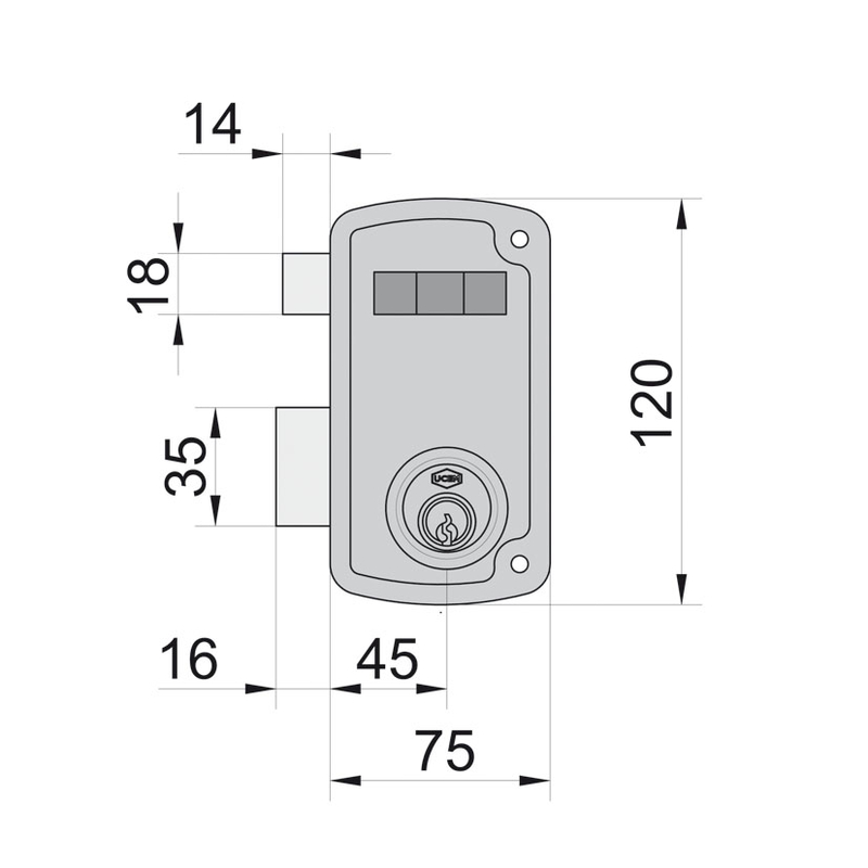 Cerradura sobreponer UCEM modedo 4056A