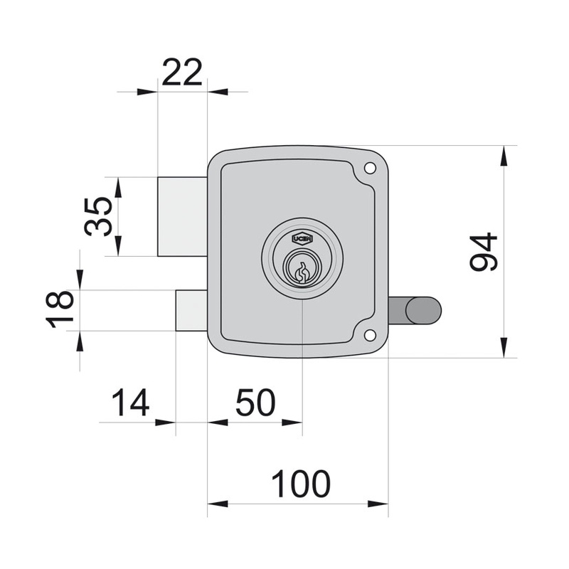 Cerradura sobreponer UCEM modelo 4125