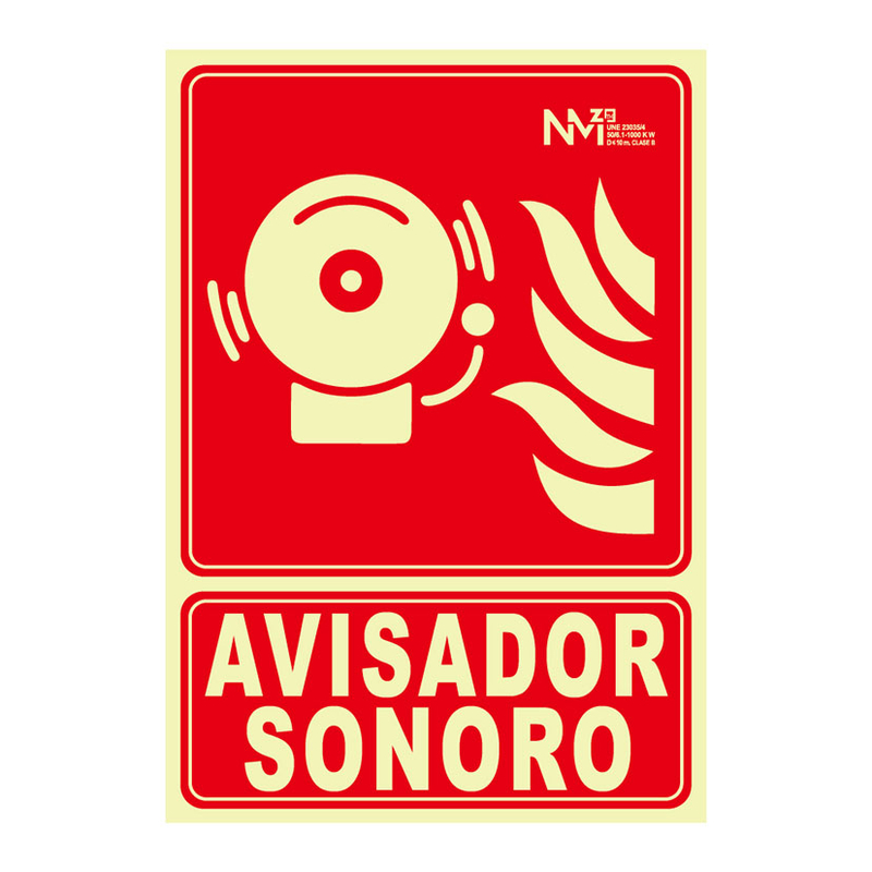 Señal avisador sonoro NMZ Clase B 210x300 mm