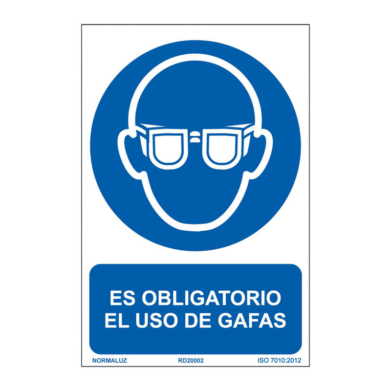 Señal uso obligatorio gafas NMZ