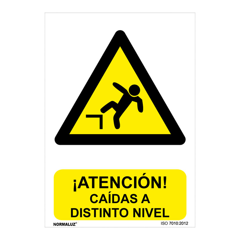 Señal de peligro PVC NMZ "CAIDAS A DISTINTO NIVEL"