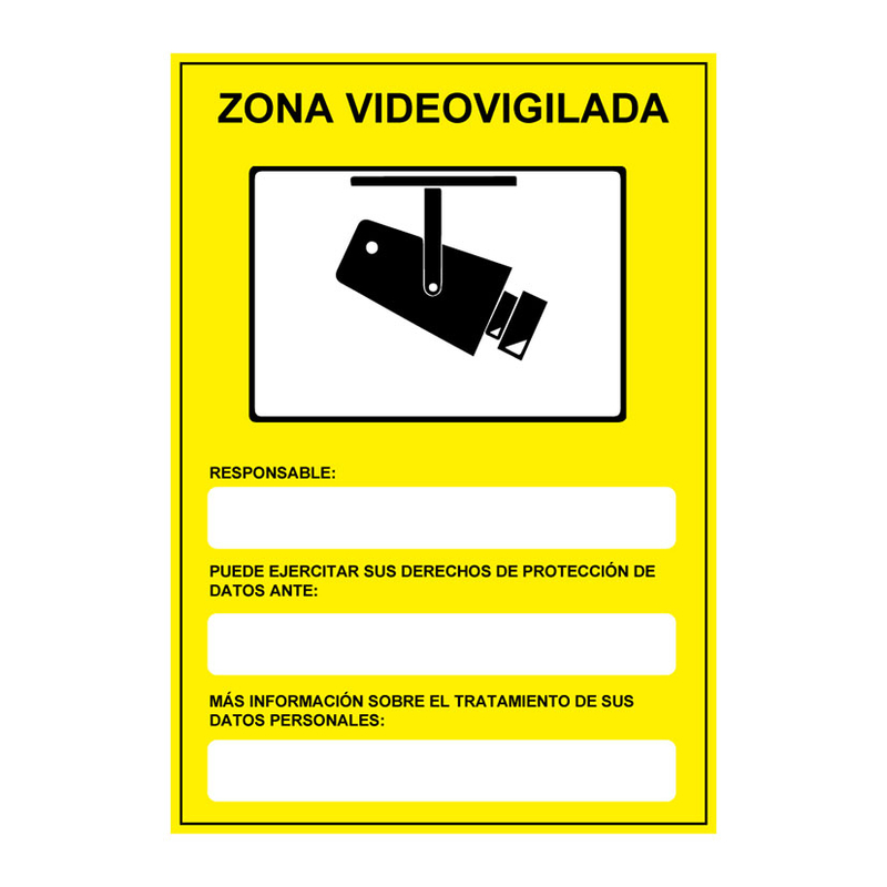 Señal de peligro PVC NMZ "ZONA VIDEOVIGILADA"