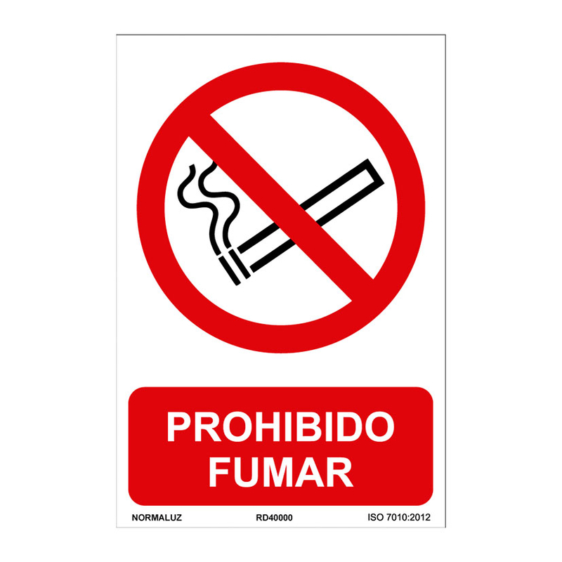 Señal de prohibición NMZ "PROHIBIDO FUMAR"