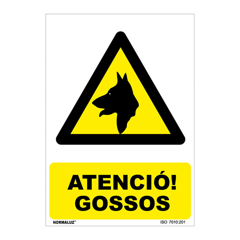 Señal de peligro en catalán PVC NMZ2 "PERILL GOSSOS" 10 unidades