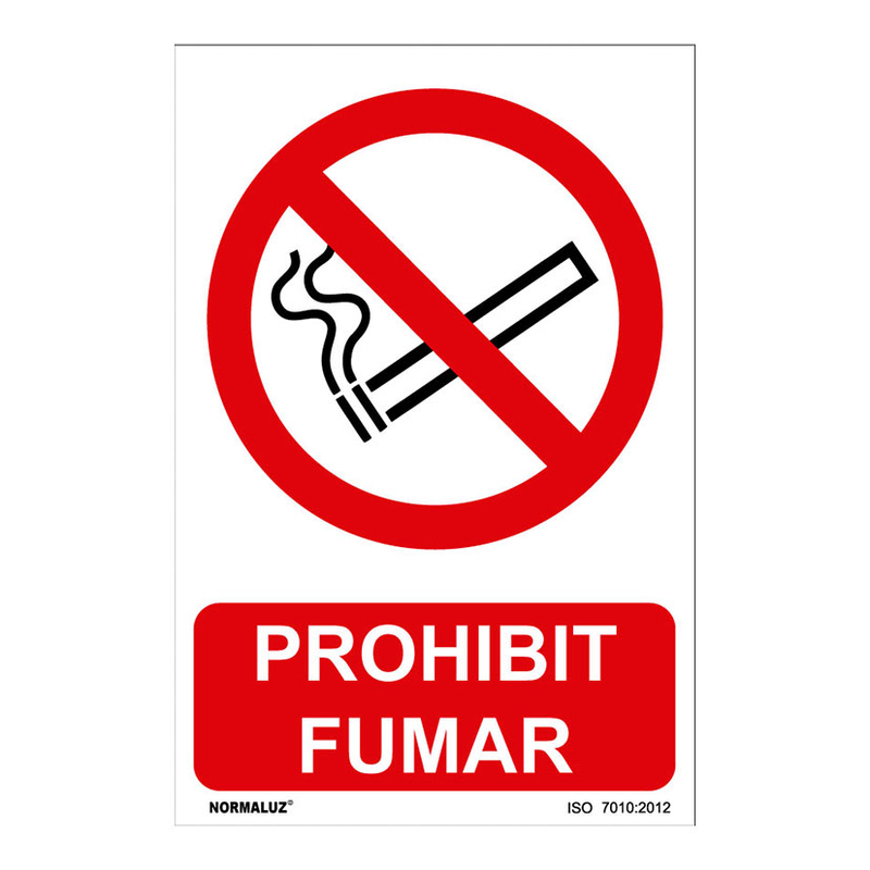 Señal de prohibición en catalán NMZ "PROHIBIT FUMAR" 10 unidades