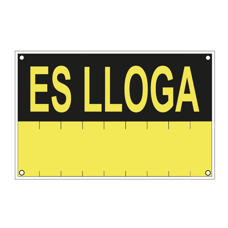 Señal NMZ "ES LLOGA" amarillo 10 unidades