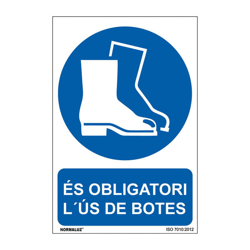 Señal de obligación en catalán NMZ "US DE BOTES" 10 unidades
