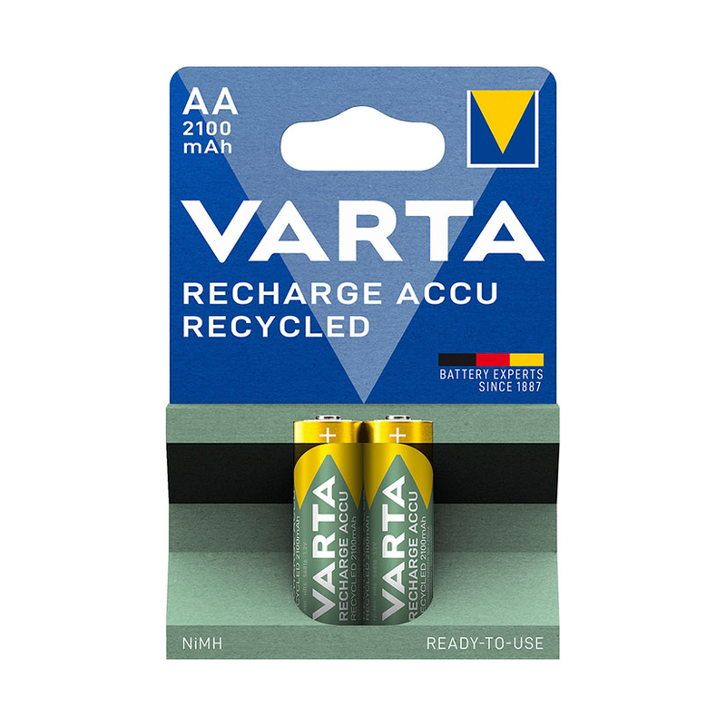 Pila recargable AA (LR6) VARTA Recycled. 20 unidades
