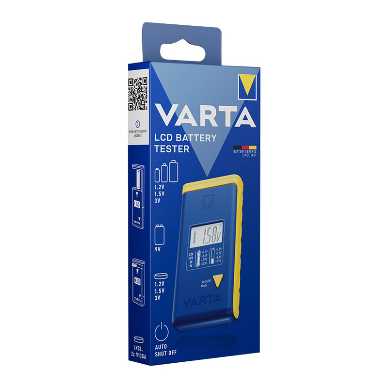 Comprobador de pilas LCD VARTA