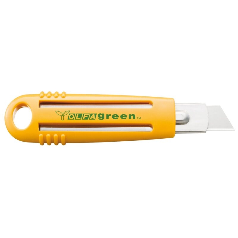 Cúter de seguridad de plástico reciclado SK-4/green Olfa