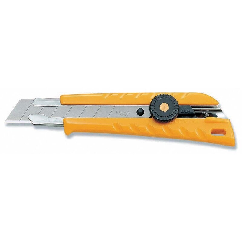 Cúter de bloqueo manual con mango ergonómico L-1 Olfa