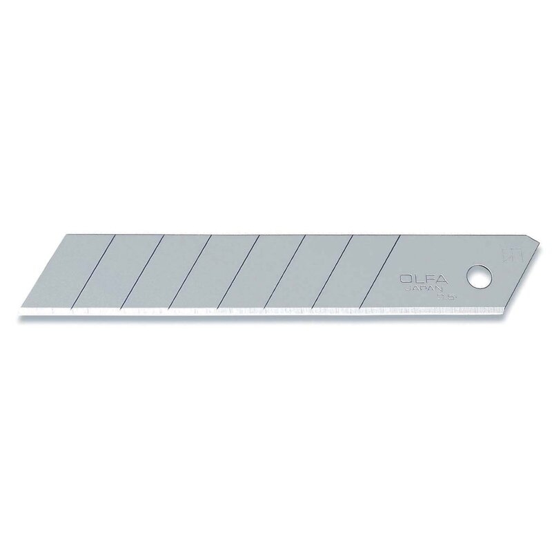Cuchillas troceables de 18 mm en caja de plástico con clip Olfa