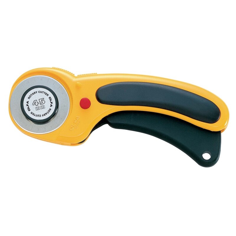 Cúter rotativo para cuchilla circular de 45 mm con botón de bloqueo RTY-2/DX Olfa