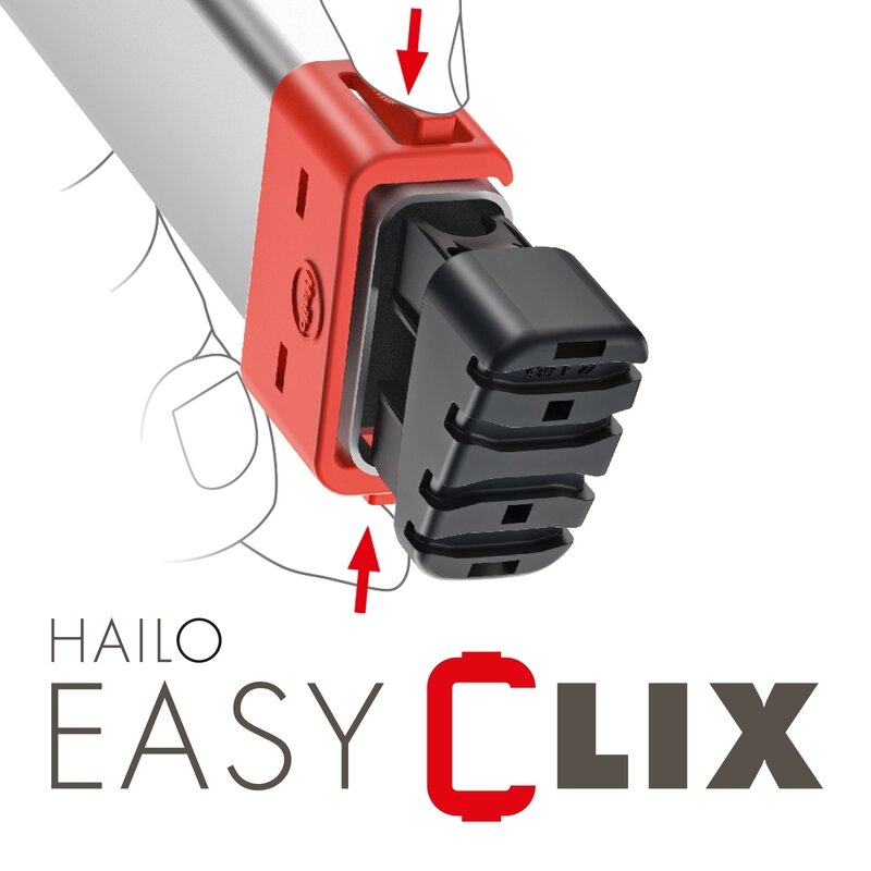 Escalera de tijera de aluminio L60 EasyClix FR Hailo