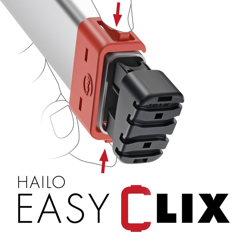Escalera de tijera de aluminio L40 EasyClix Hailo